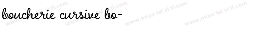 boucherie cursive bo字体转换